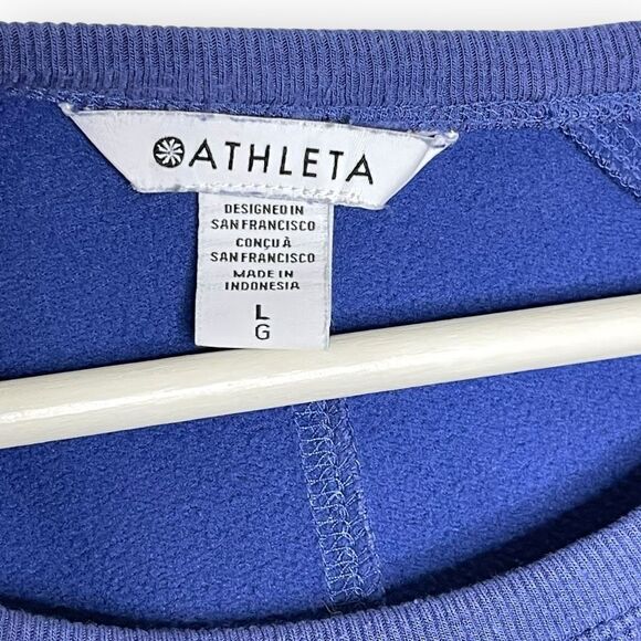 Athleta Blue Purple Crewneck Pullover Soft Sweatshirt Athleisure Women’s Large - Picture 7 of 10